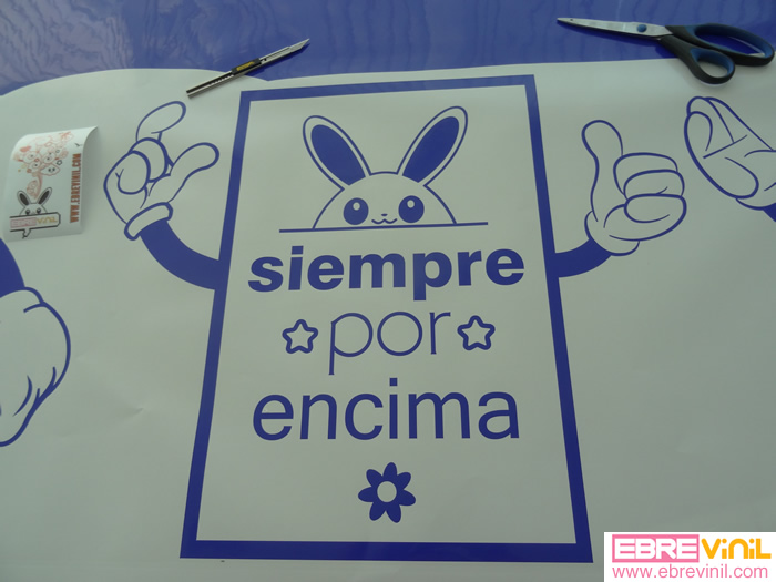 divertido vinilo de texto
