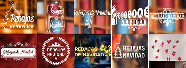vinilos escaparate navideños