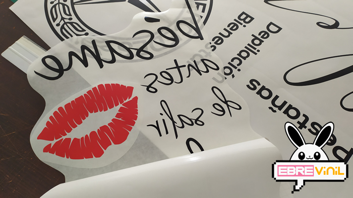 frases de amor en vinilo adhesivo