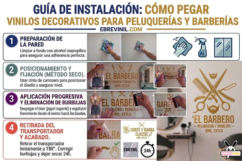 guia instalacion vinilos decorativos peluquerias