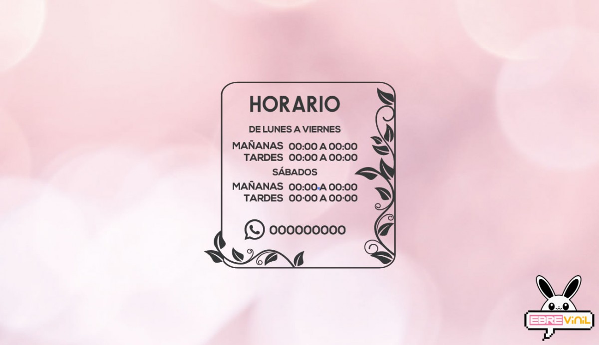 horarios para puertas en vinilo adhesivo