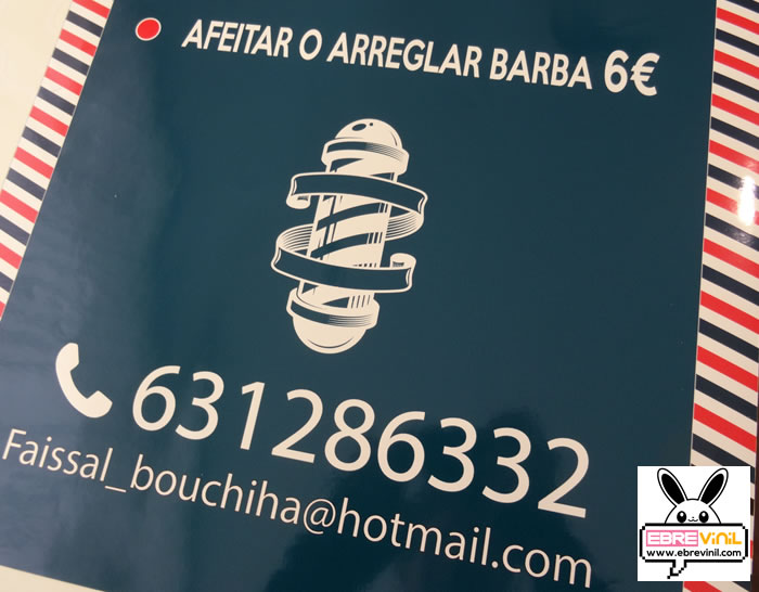 impresiones vinilo barberías peluquerías