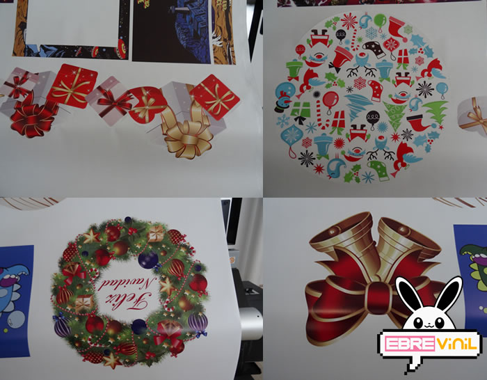 impresiones en vinilo adhesivo adornos navideños, adhesivos navidad