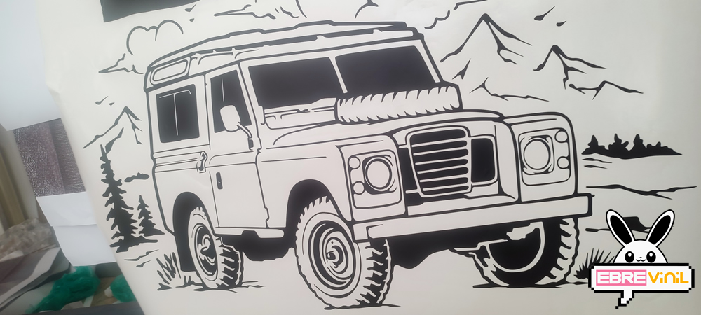 land rover defender vinilo adhesivo de pared