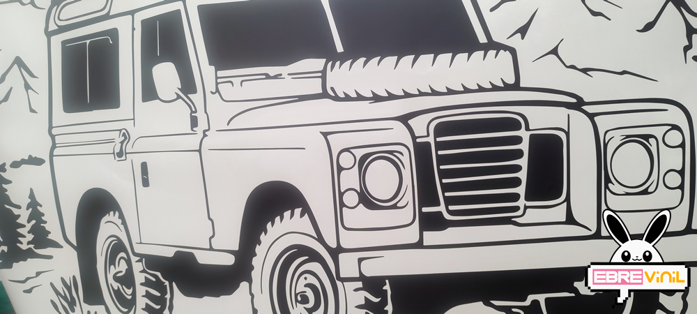 land rover defender vinilo decorativo de pared