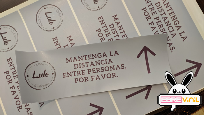 mantenga distancia de seguridad vinilos