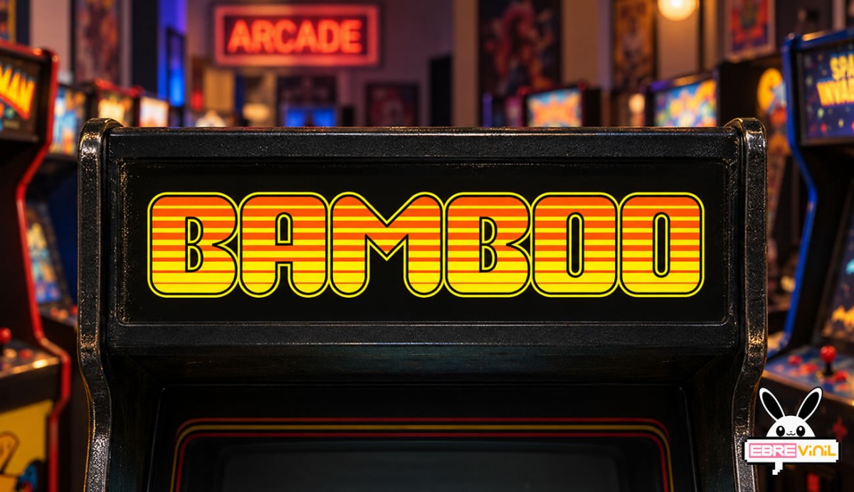Gráfica adhesiva de la marquesina Bambú Lujo para recreativa arcade Videotronic