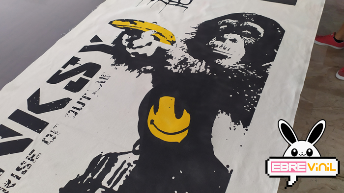 máscara de vinilo banksy