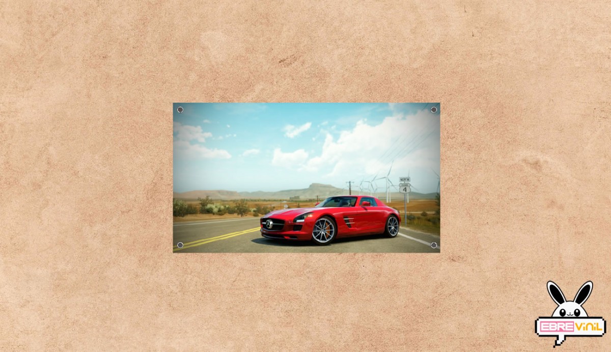 pancartas decorativos con coches mercedes