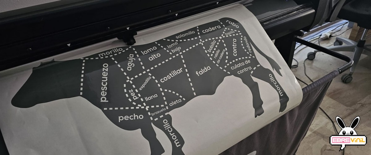 partes la vaca vinilos decorativos