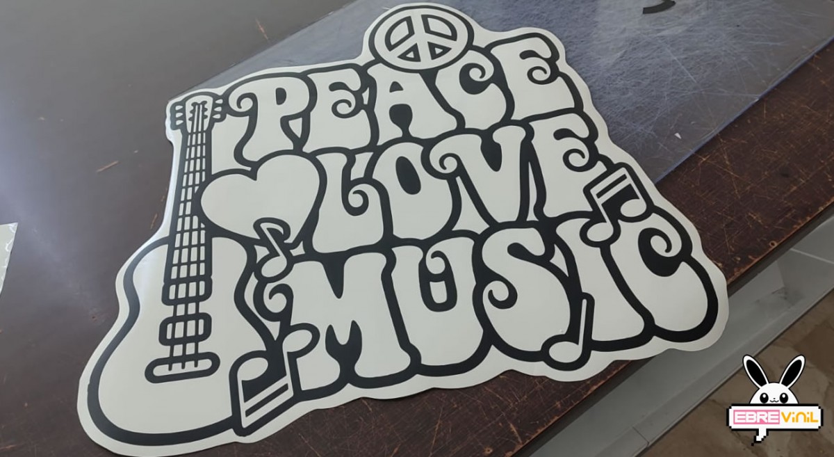 peace love music vinilos decorativos