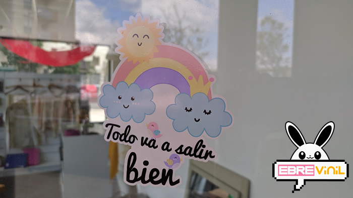pegatina todo va a salir bien coronavirus