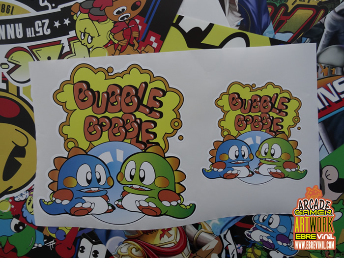 pegatina troquelada vinilo Bubble Bobble