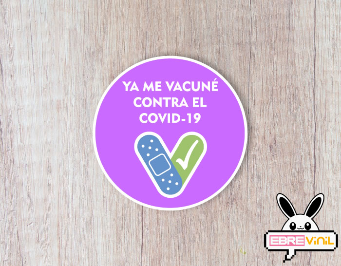 pegatina ya me vacuna covid-19