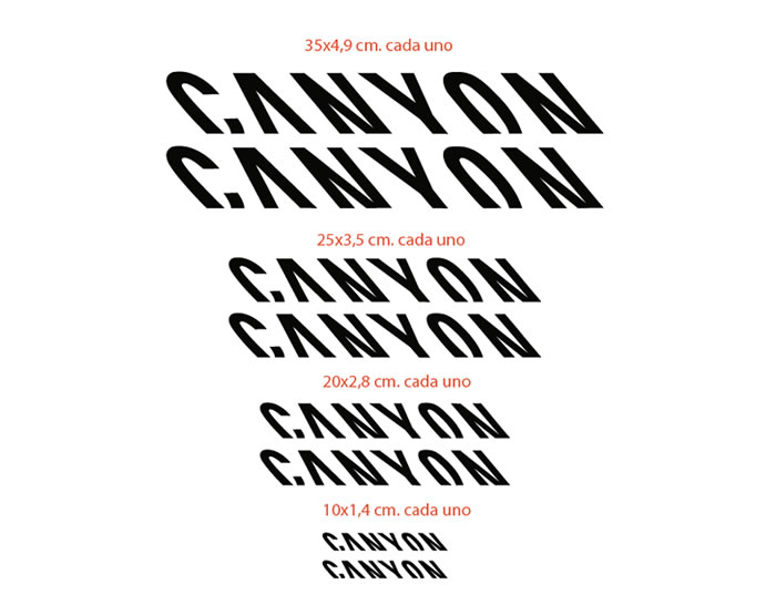 pegatinas adhesivos bicicletas CANYON