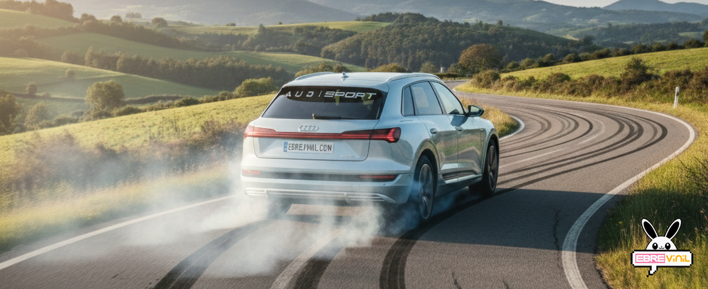 Vinilo adhesivo de corte AUDI SPORT, moderno y deportivo, ideal para personalizar tu coche con estilo y elegancia