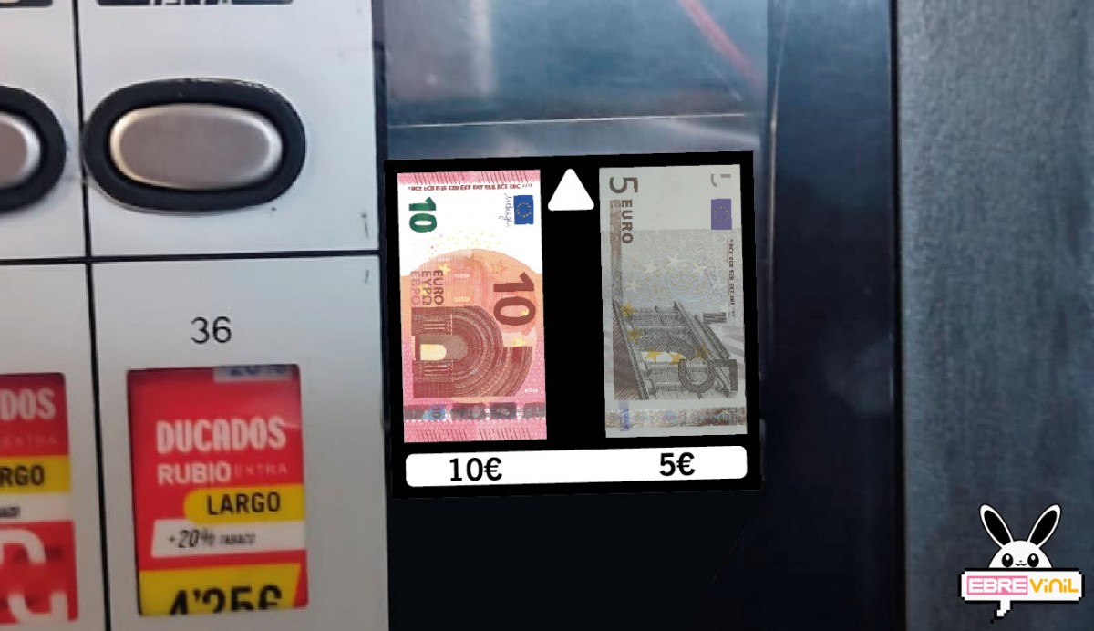 pegatinas pago billetes maquinas tabaco