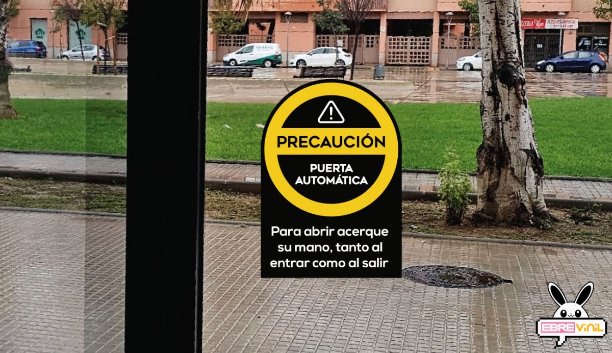 puertas automaticas pegatinas alta calidad