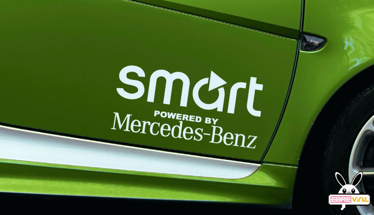 pegatinas smart powered mercedes-benz