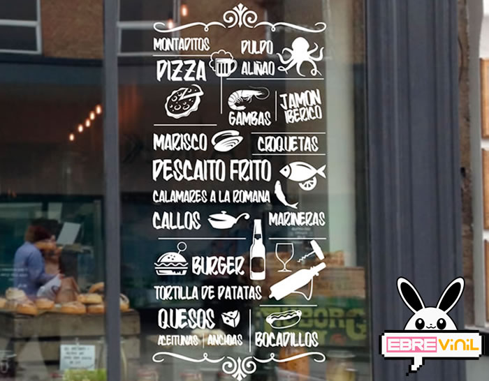 pizarras vinilo personalizado bares restaurantes