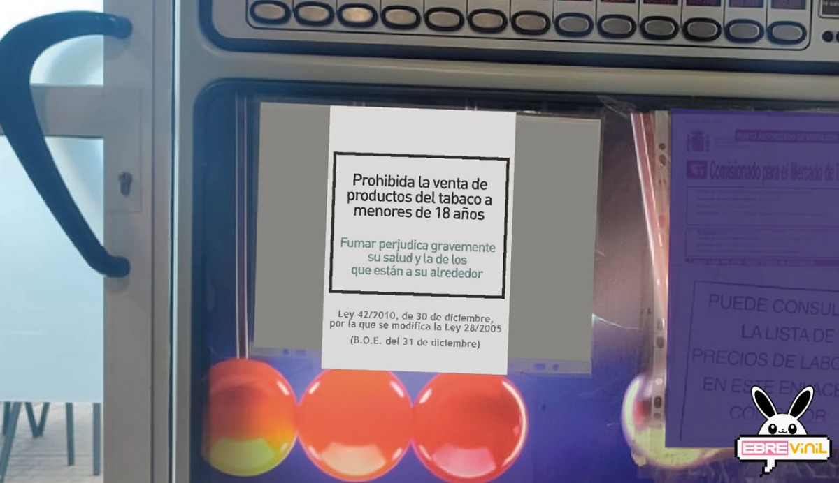 prohibida venta de tabaco maquinas vending