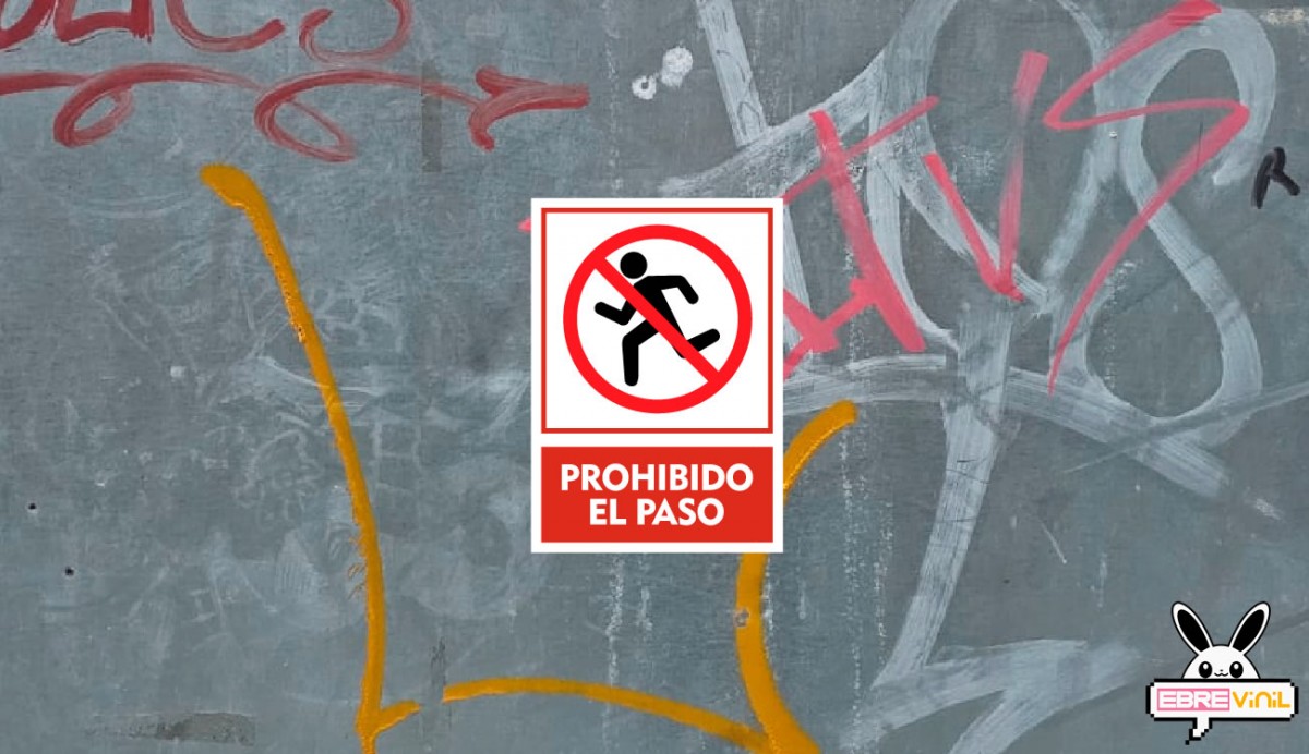 prohibido e paso vinilos adhesivos personalizados a medida