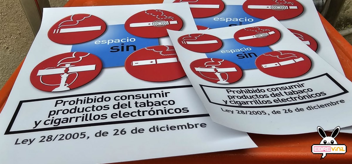 prohibido fumar carteles adhesivos