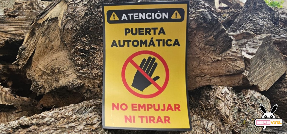 puertas automaticas carteles avisos