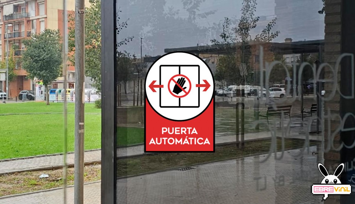 puertas de cristal automaticas vinilos adhesivos 