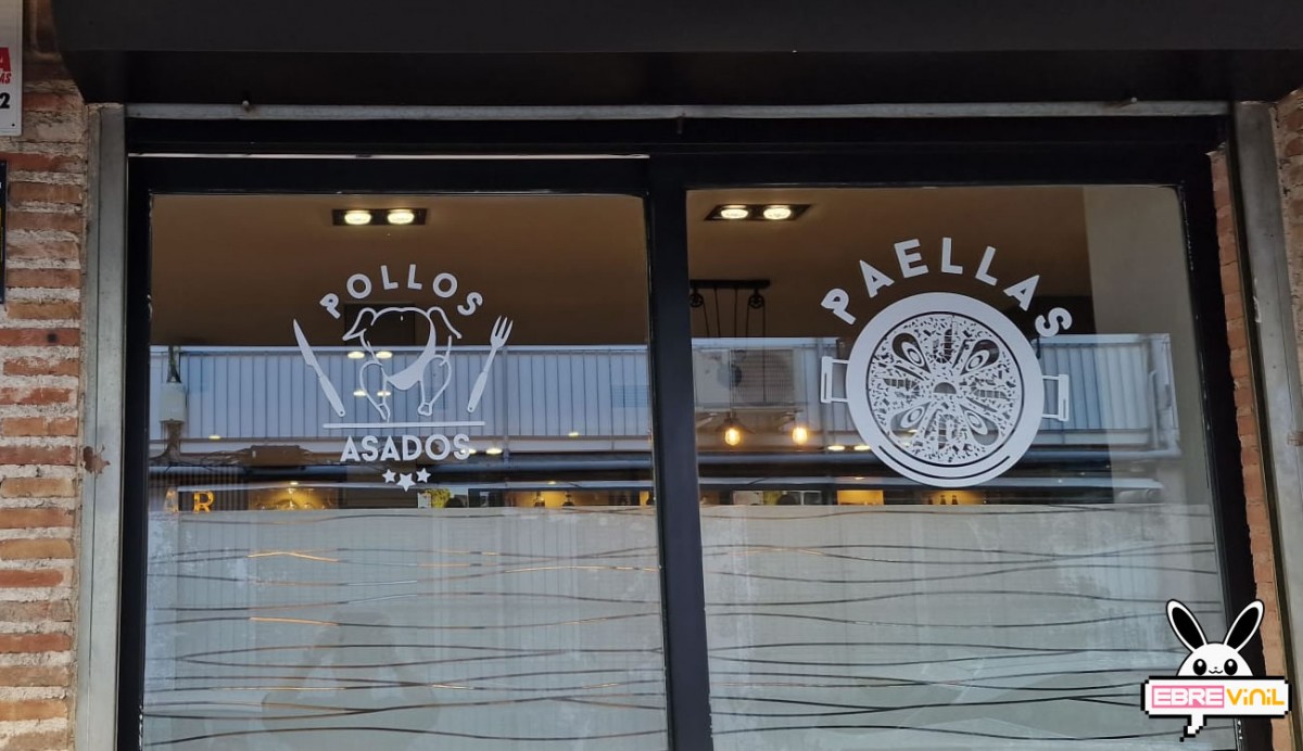 restaurantes decoración personalizada con vinilos adhesivos