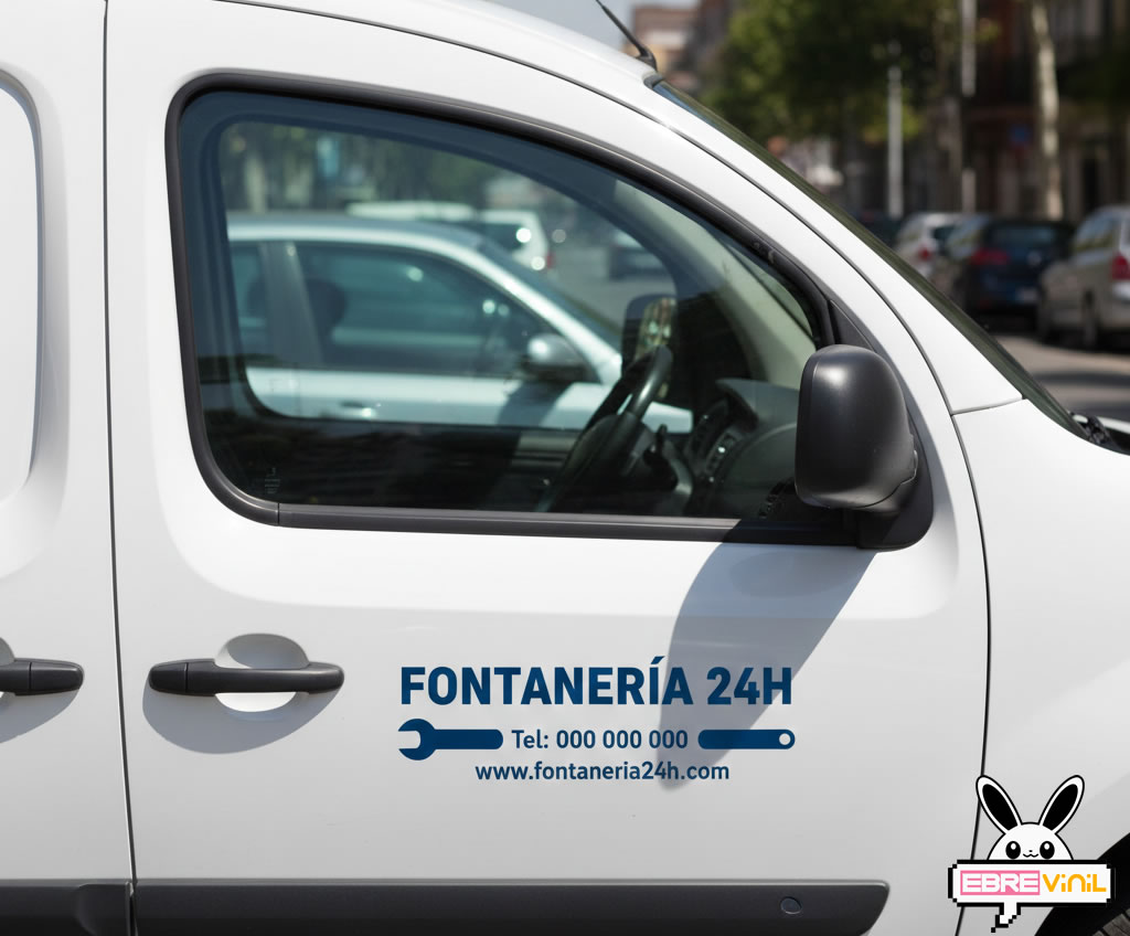 Rotulación de furgoneta para empresa con vinilos adhesivos de alta resistencia