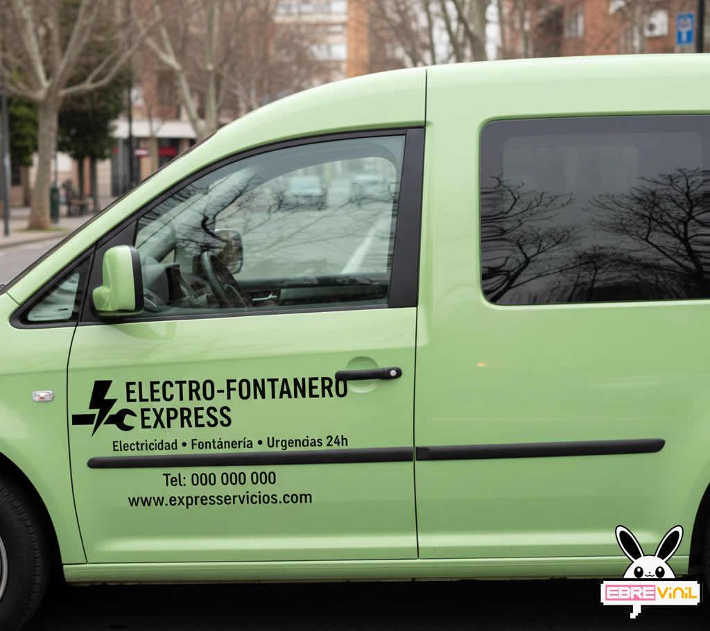 Rotulación de vehículos comerciales con vinilos adhesivos profesionales