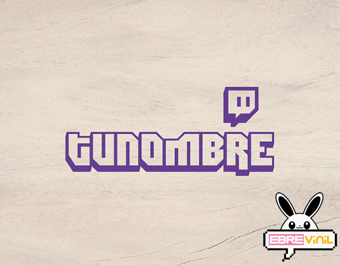 twitch vinilo decorativo editable