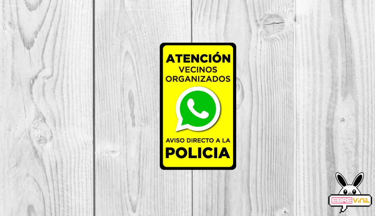 vecinos organizados llamada policia vinilo adhesivo