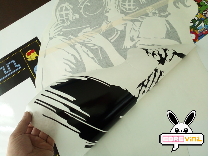 vinilo pared Think Tank Banksy