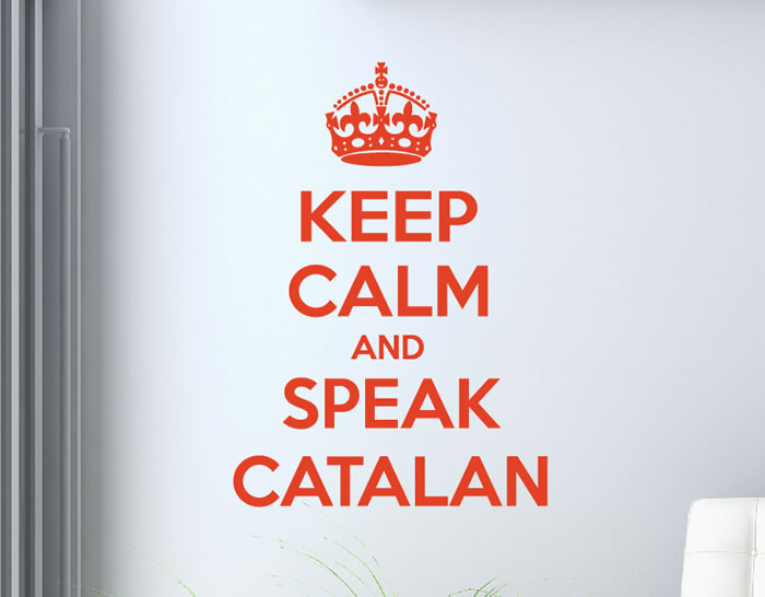 vinilo adhesivo Keep calm and speak catalan