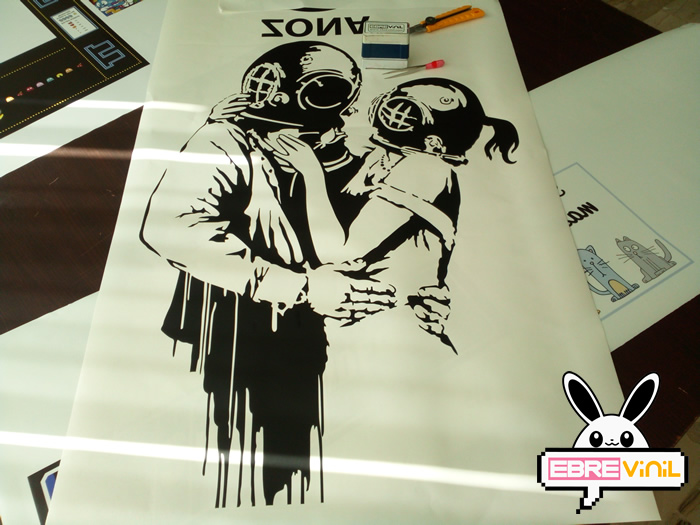 vinilo adhesivo Think Tank Banksy