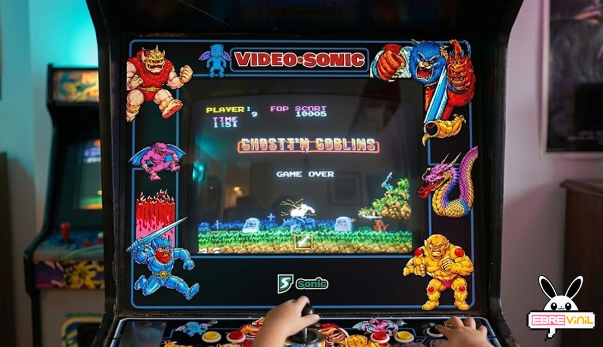 Vinilo adhesivo impreso para arcade VideoSonic con diseño Ghosts n Goblins