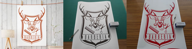 Decoración barber shop, barbershop vinilos, adhesivos