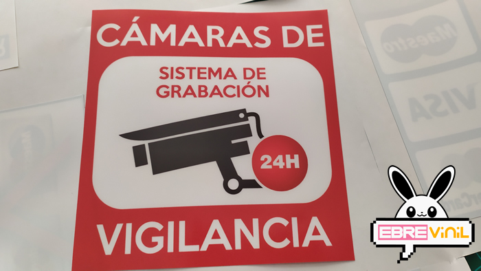 vinilo adhesivo camara de vigilancia