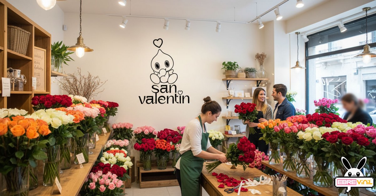 vinilo adhesivo para campaña comercial de San Valentín