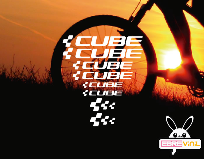 vinilo adhesivo cuadro bicicleta CUBE