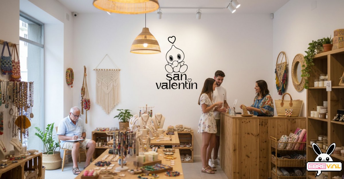 vinilo adhesivo decorativo para campaña de San Valentín