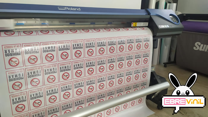 prohibido fumar en terrazas de bares carteles