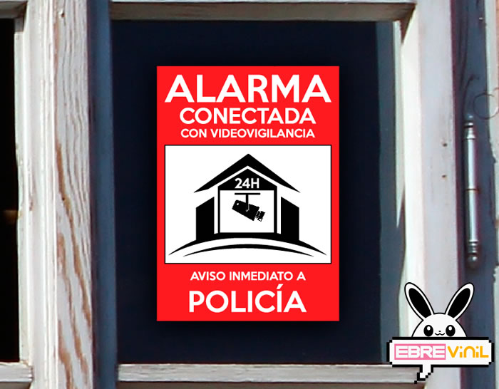 Aviso de ALARMA CONECTADA CON VIDEOVIGILANCIA