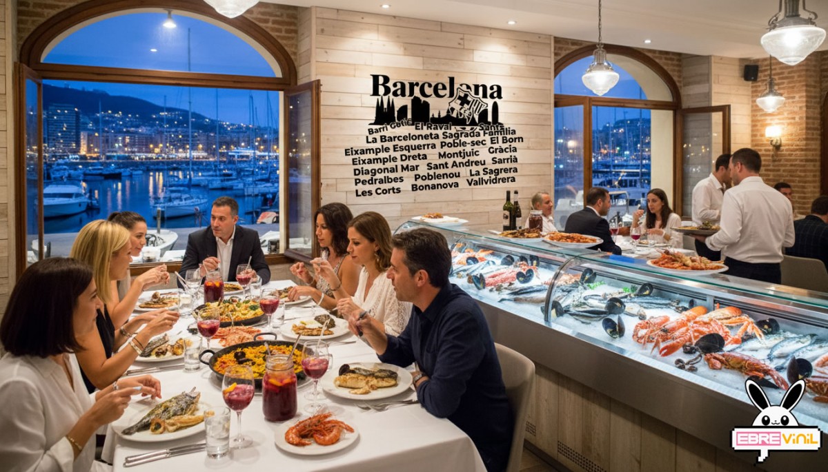 Vinilo decorativo de Barcelona ideal para hoteles y restaurantes