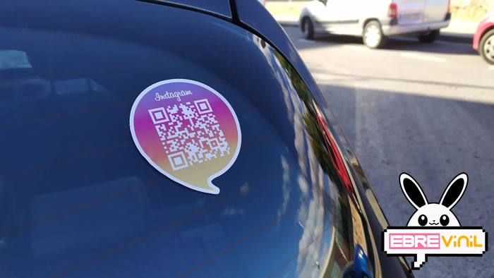 vinilo código qr instagram personalizado