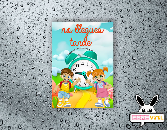 vinilo colegios escuelas no llegues tarde
