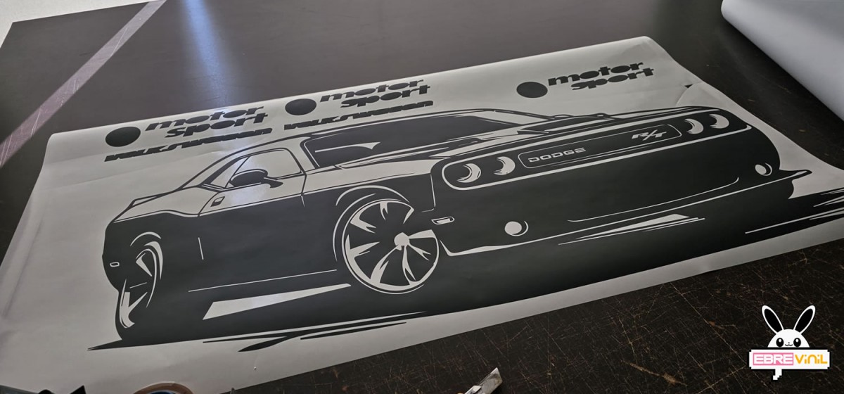 vinilo adhesivo de pared dodge challenger