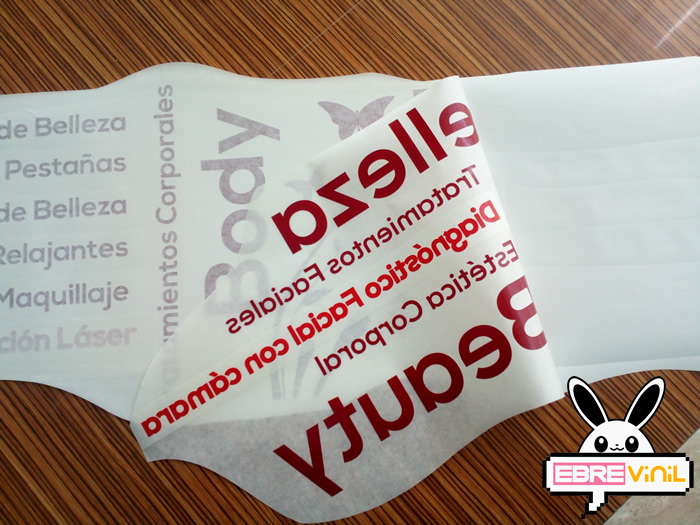 vinilo de corte para centros de estética